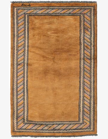 2' 8 x 4' 1 Hand Knotted Kashkuli Gabbeh Oriental Wool Rug