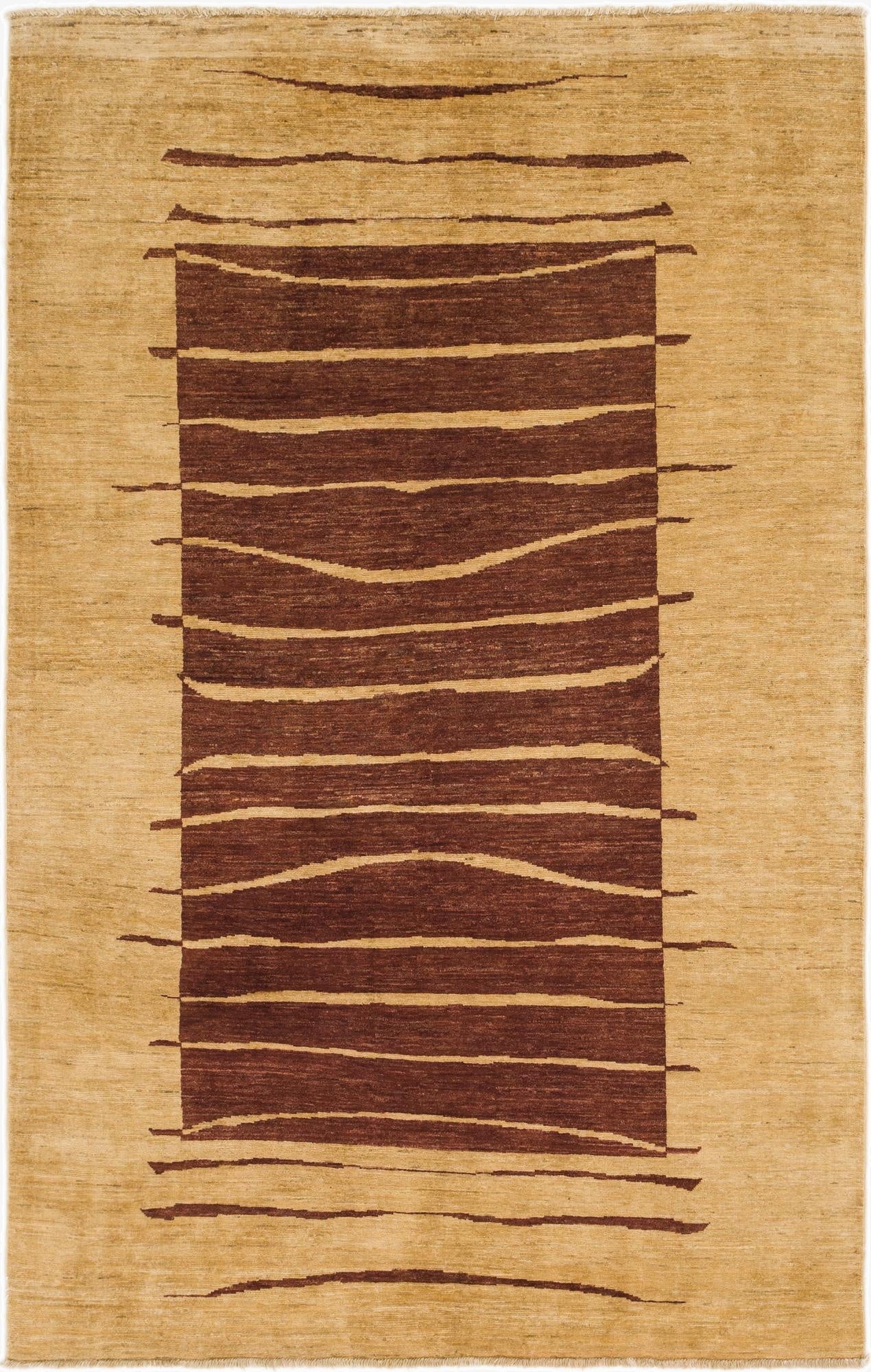 5' 10 x 9' 4  Hand Knotted Kashkuli Gabbeh Wool Rug