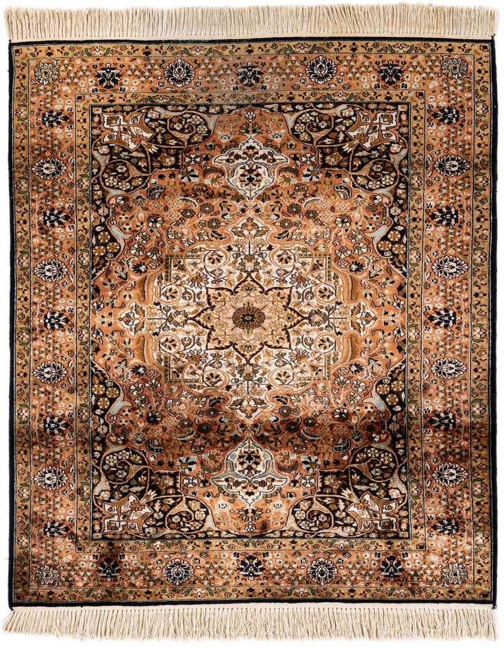 Detail image of 3' 11 x 6' 2 Hand Knotted Kashmir Rug