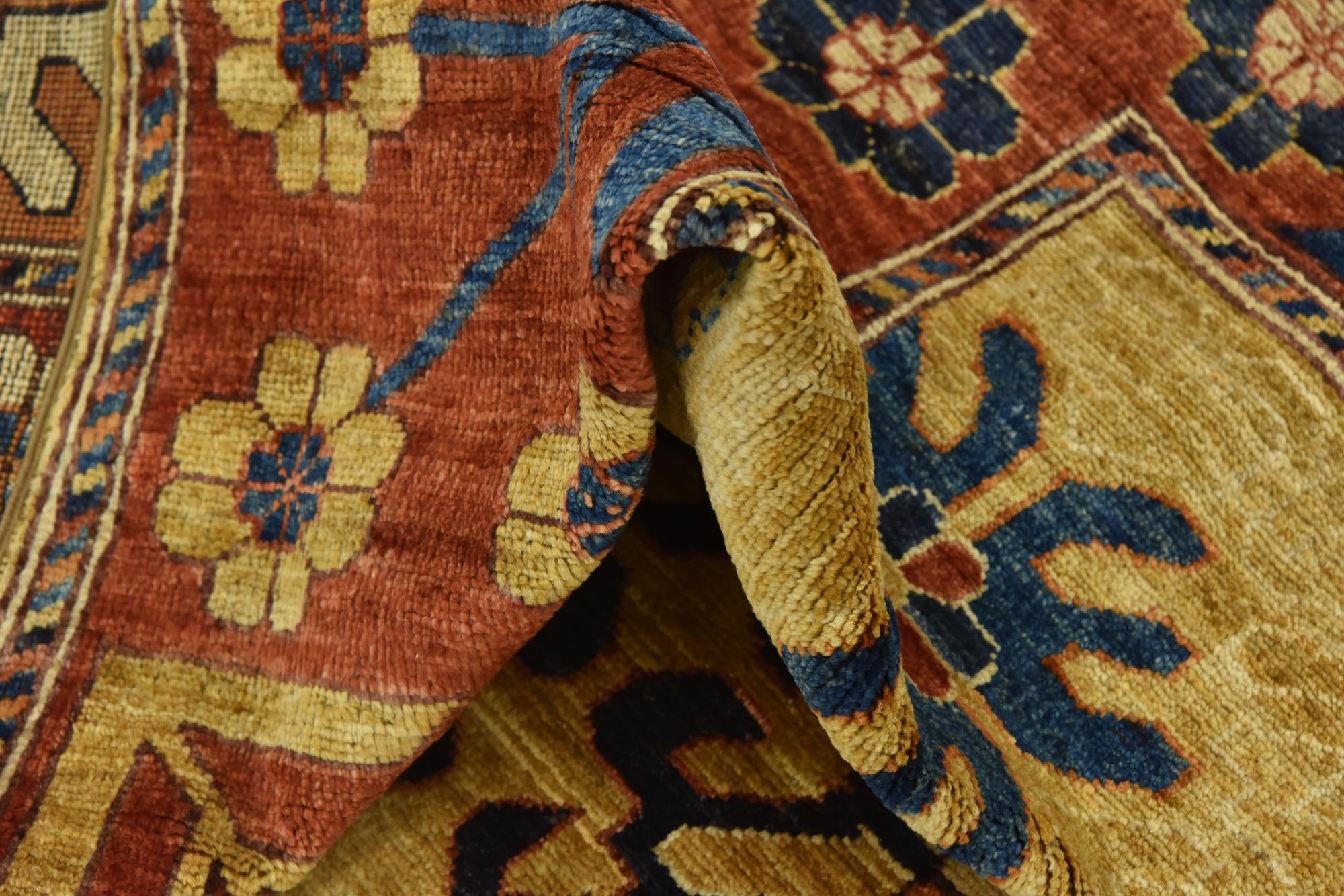 6' 8 x 10' Hand Knotted Kazak Wool Rug