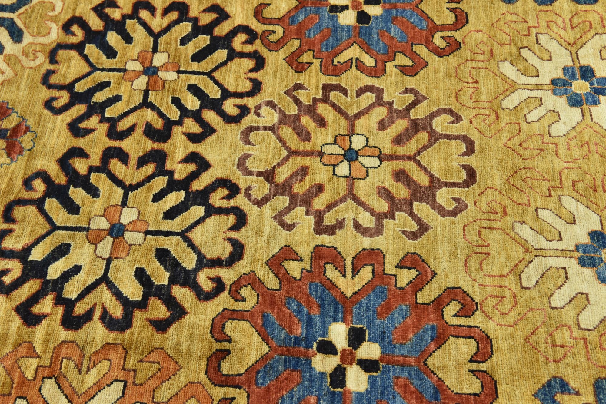 6' 8 x 10' Hand Knotted Kazak Wool Rug