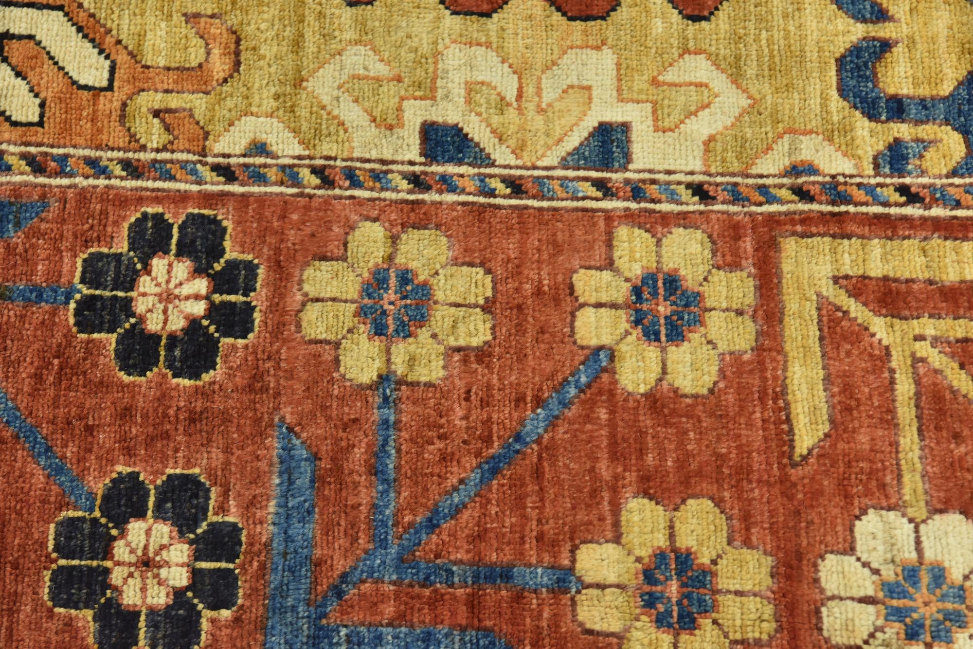 6' 8 x 10' Hand Knotted Kazak Wool Rug