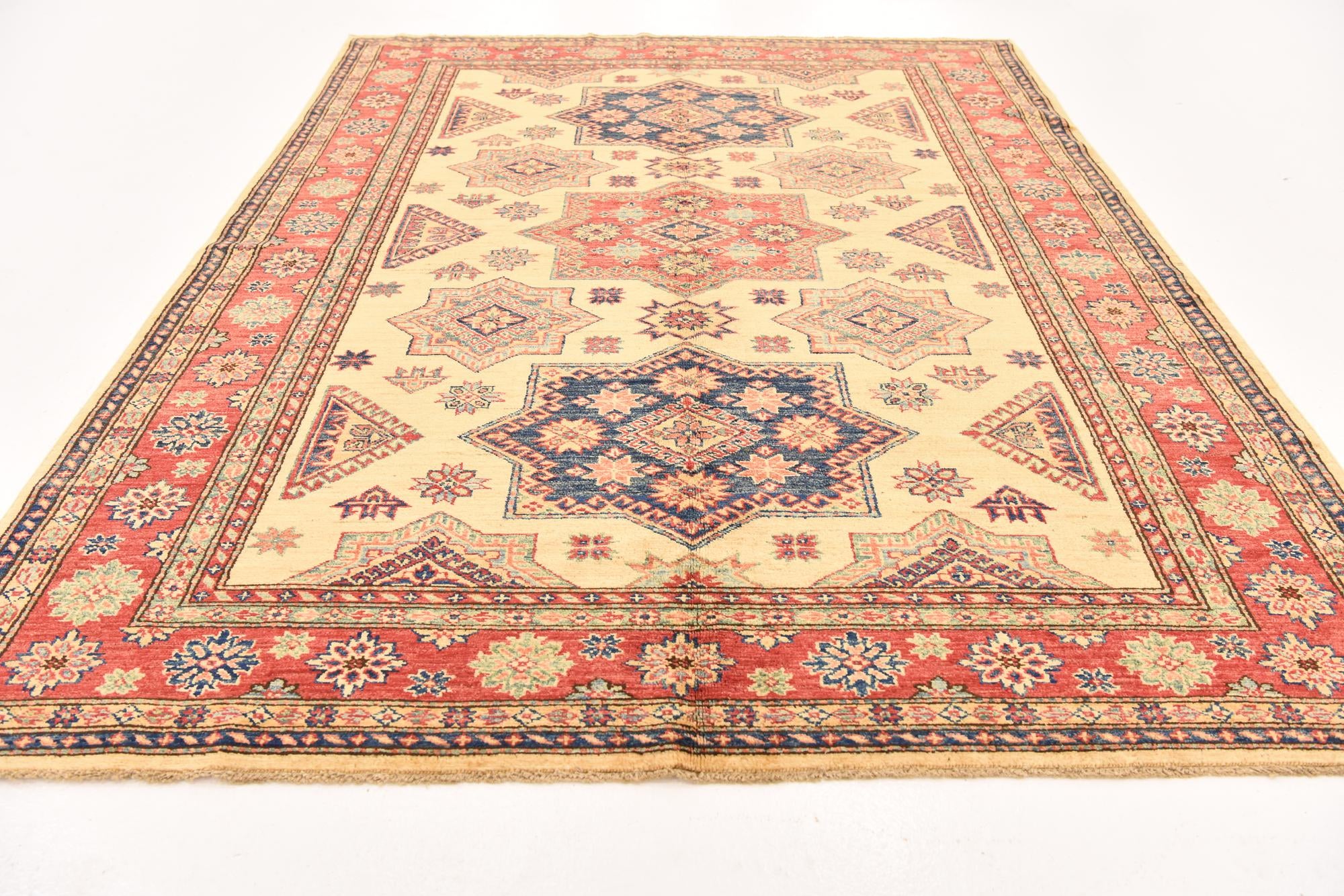 5' 8 x 7' 8 Hand Knotted Kazak Oriental Rug
