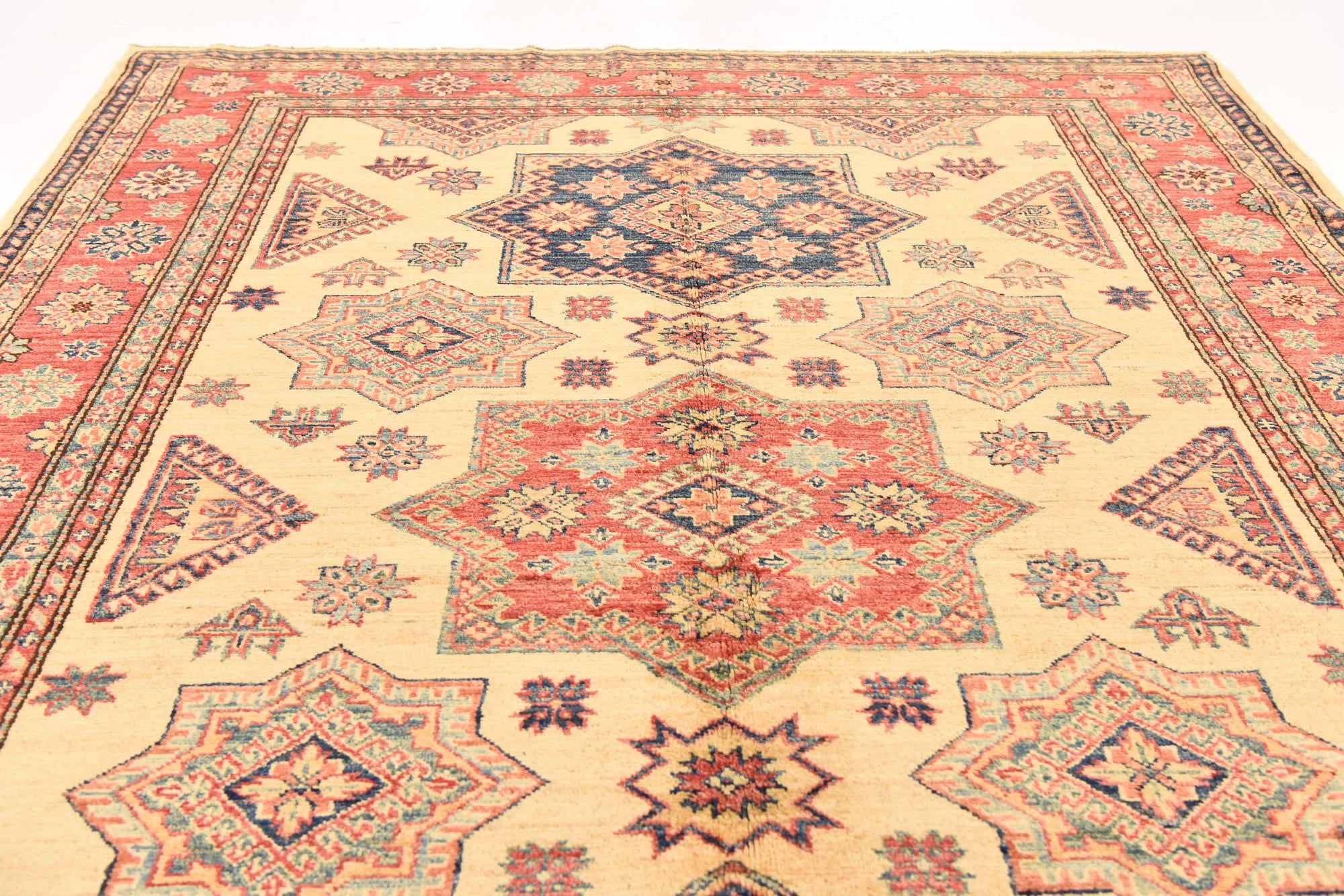 5' 8 x 7' 8 Hand Knotted Kazak Oriental Rug