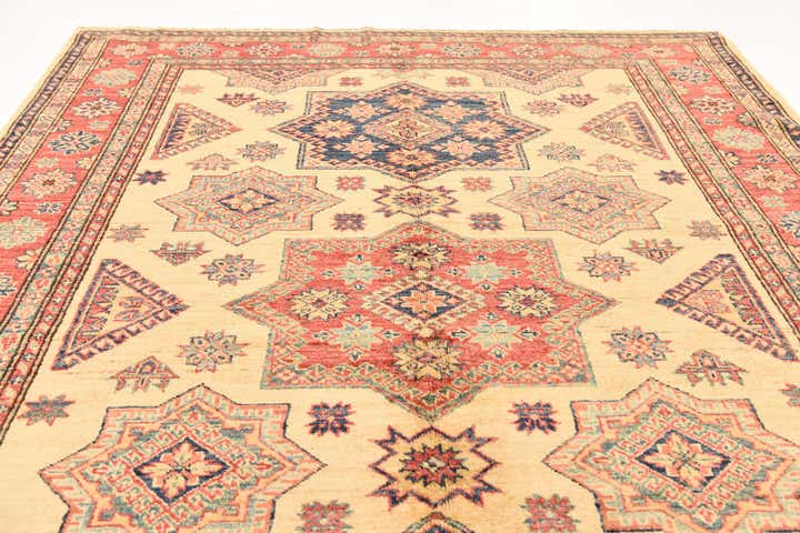 175cm x 235cm anudado a mano Kazak Alfombra Oriental