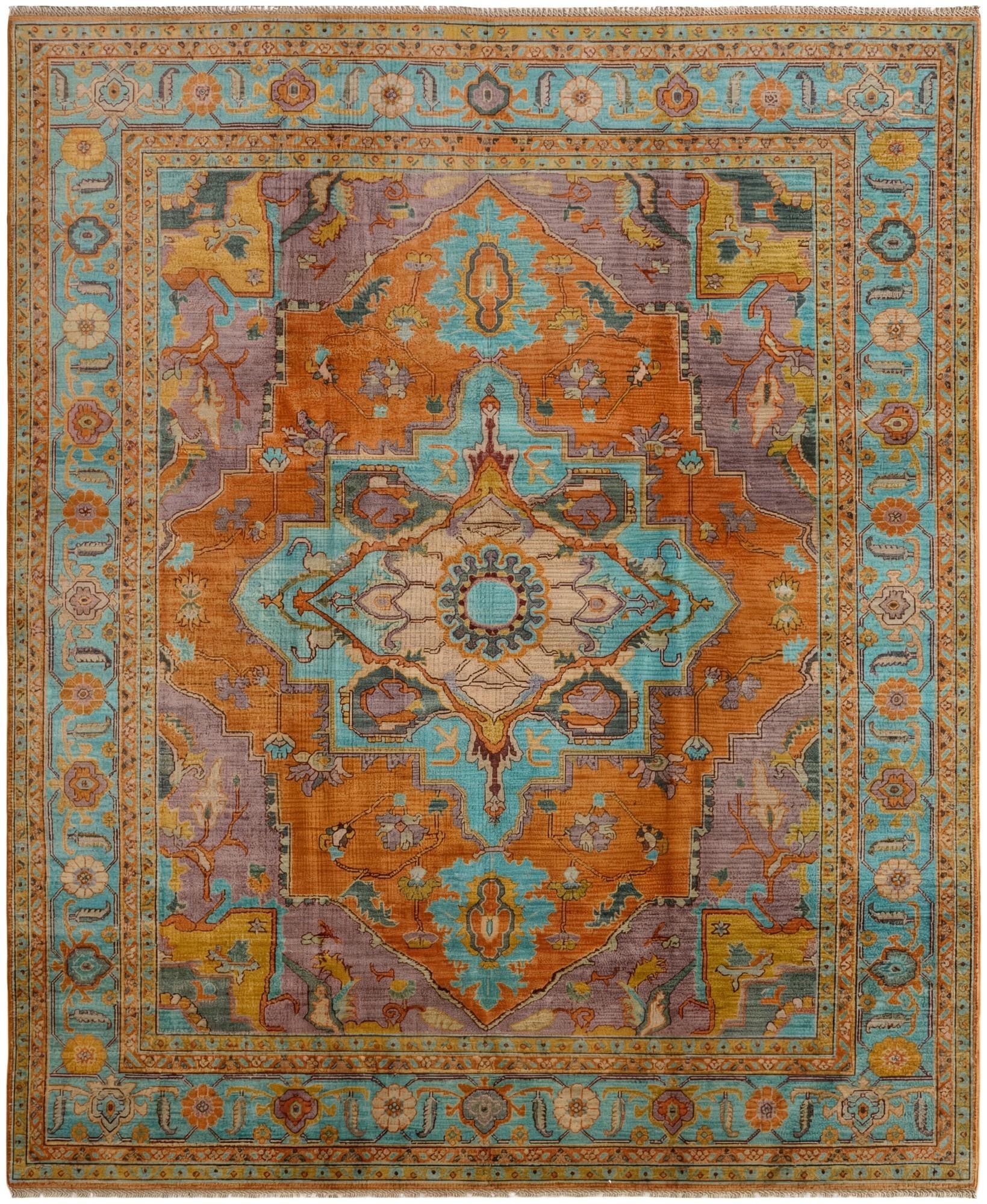 8' 1 x 9' 9 Hand Knotted Kazak Rug