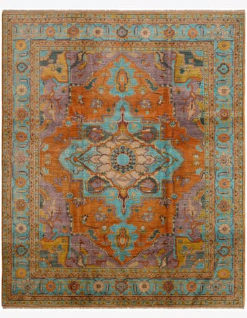 8' 1 x 9' 9 Hand Knotted Kazak Rug