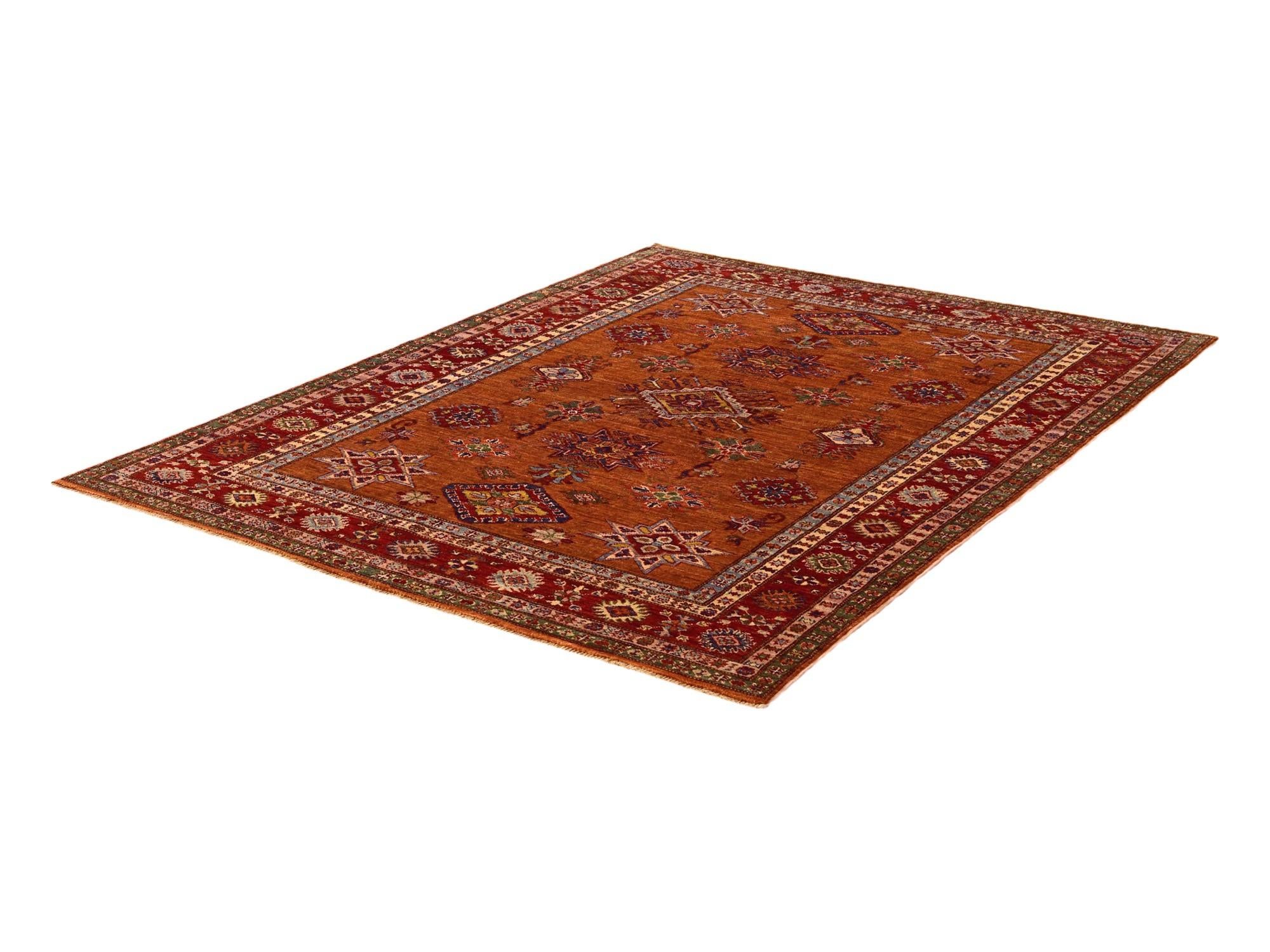 5' 3 x 6' 9 Hand Knotted Kazak Rug