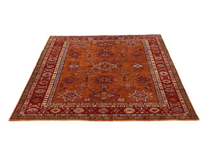 5' 3 x 6' 9 Hand Knotted Kazak Rug
