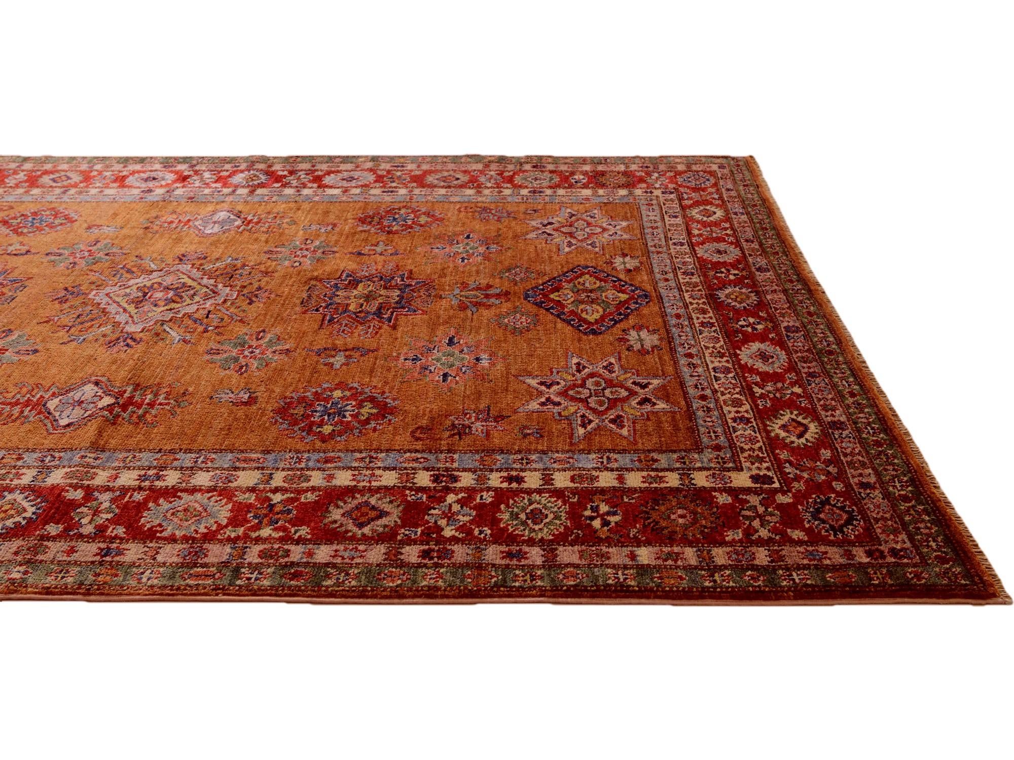 5' 3 x 6' 9 Hand Knotted Kazak Rug