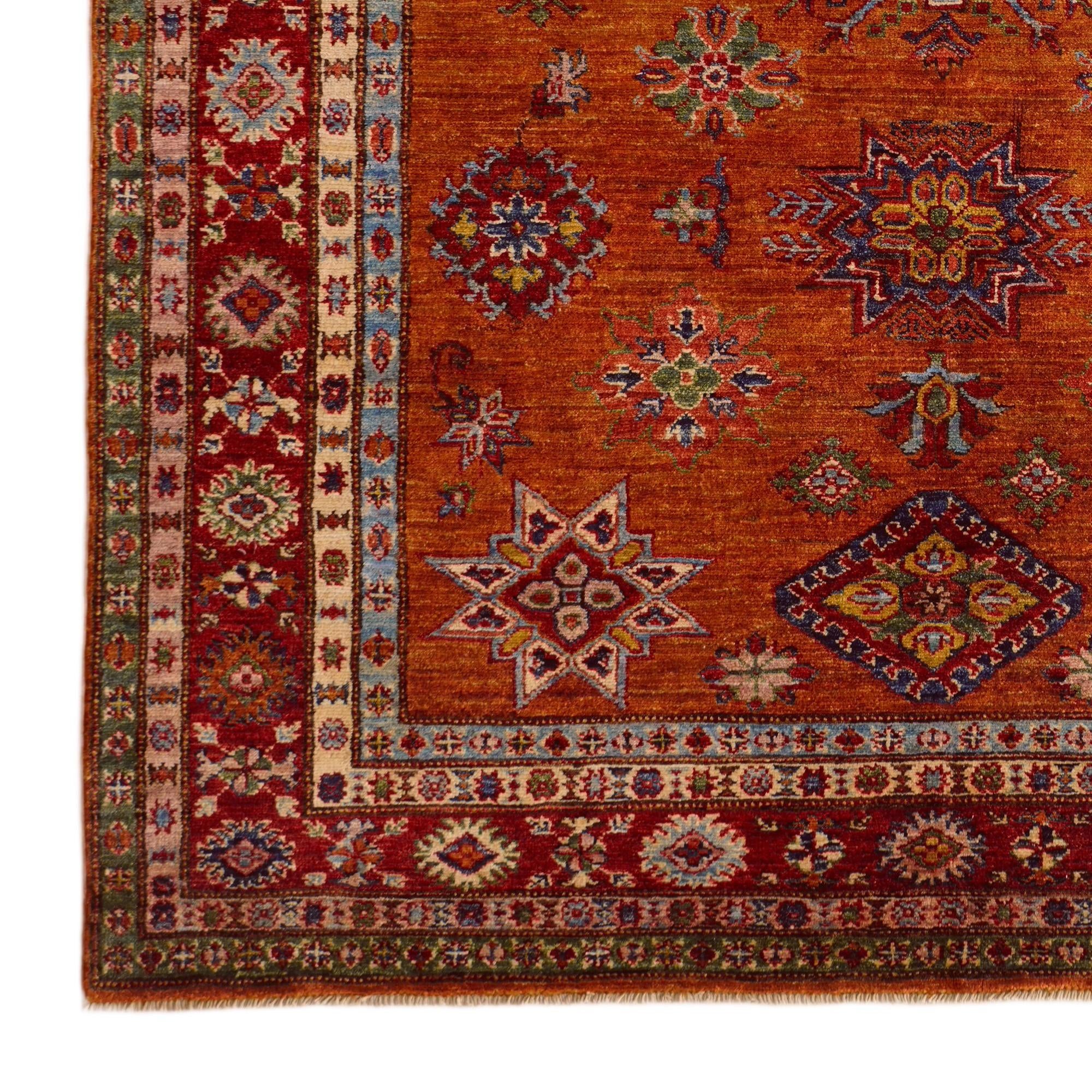 5' 3 x 6' 9 Hand Knotted Kazak Rug