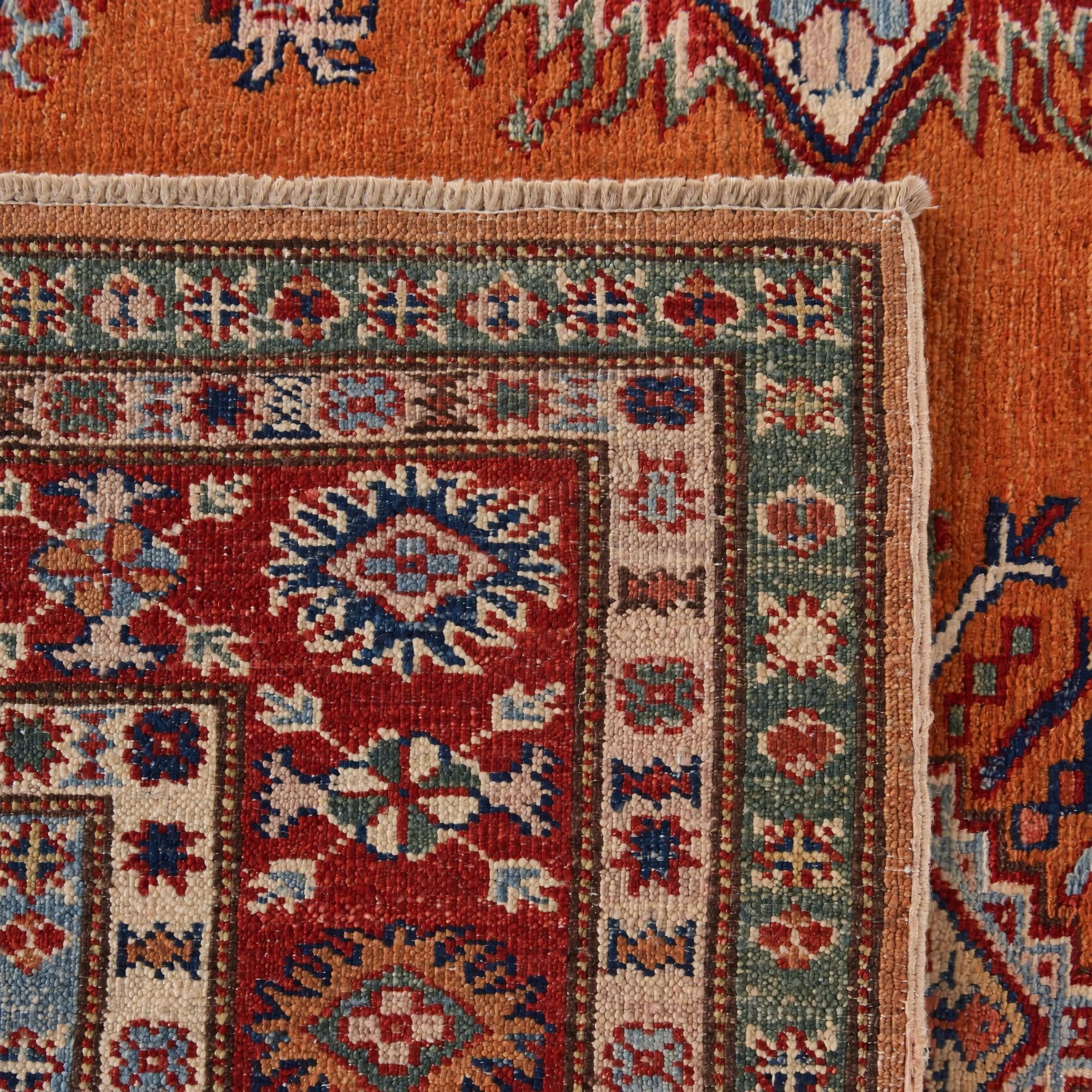 160cm x 205cm Hand Knotted Kazak Rug