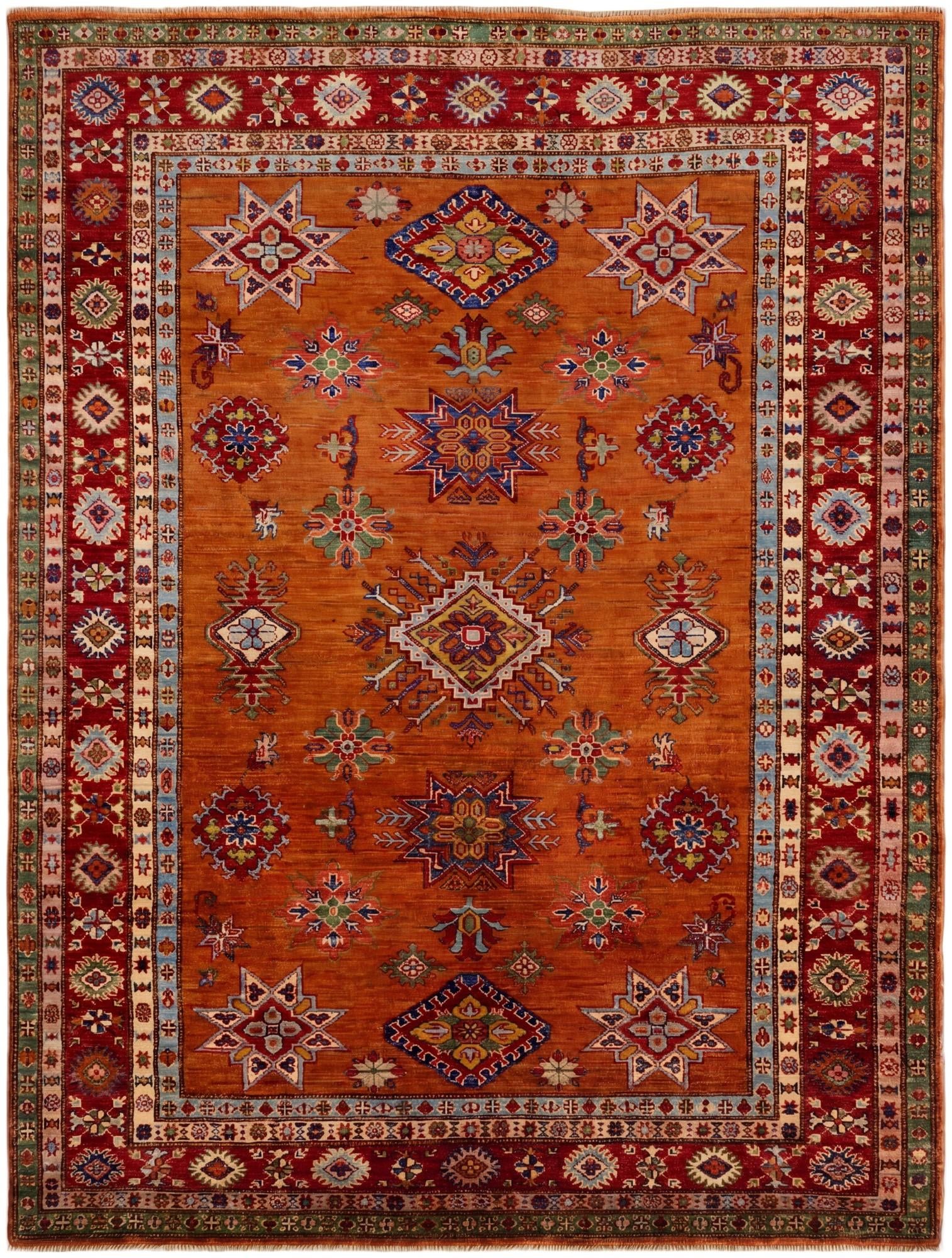 5' 3 x 6' 9 Hand Knotted Kazak Rug