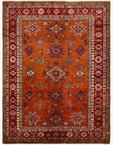 5' 3 x 6' 9 Hand Knotted Kazak Rug