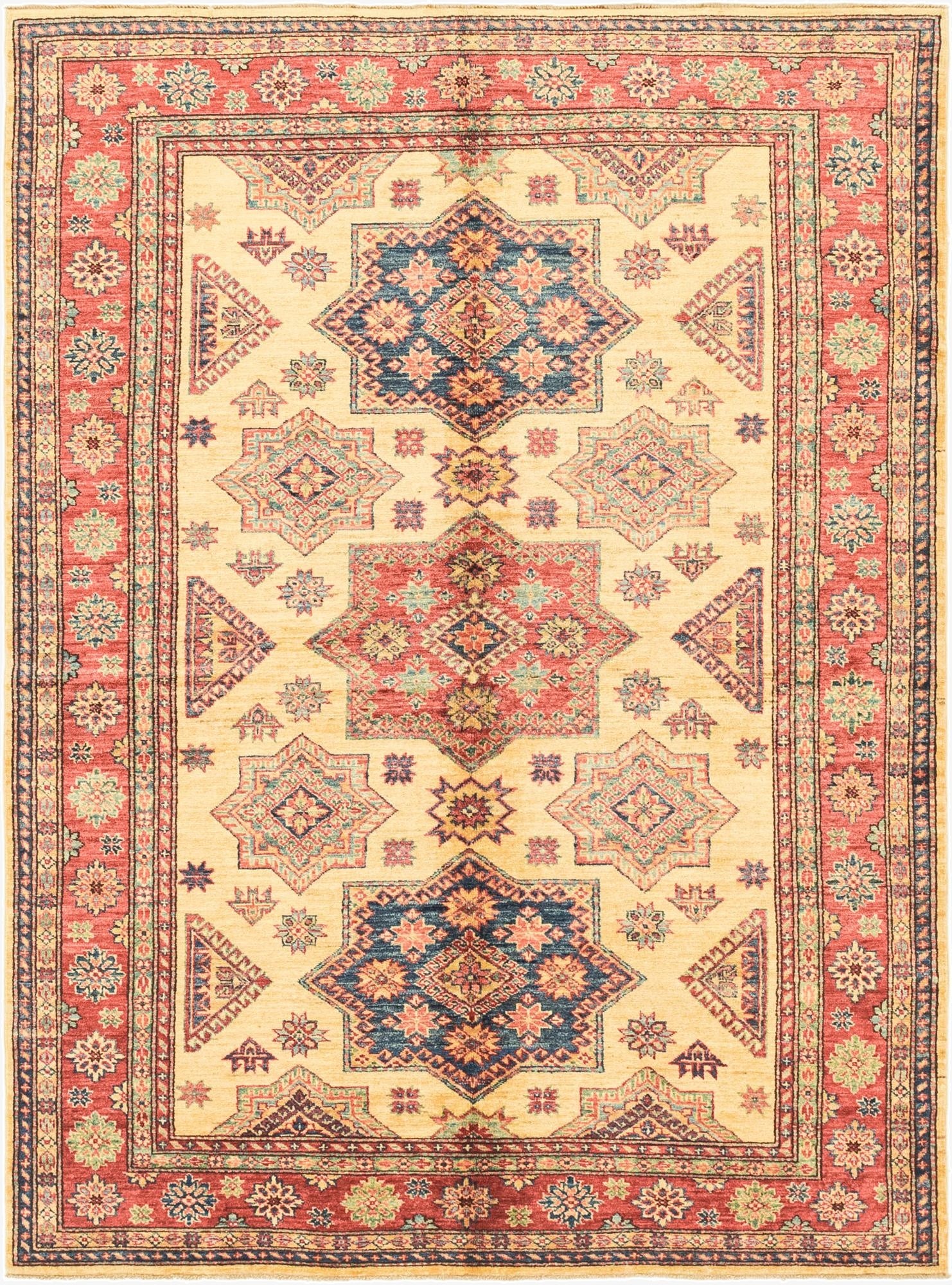 5' 8 x 7' 8  Hand Knotted Kazak Oriental Rug