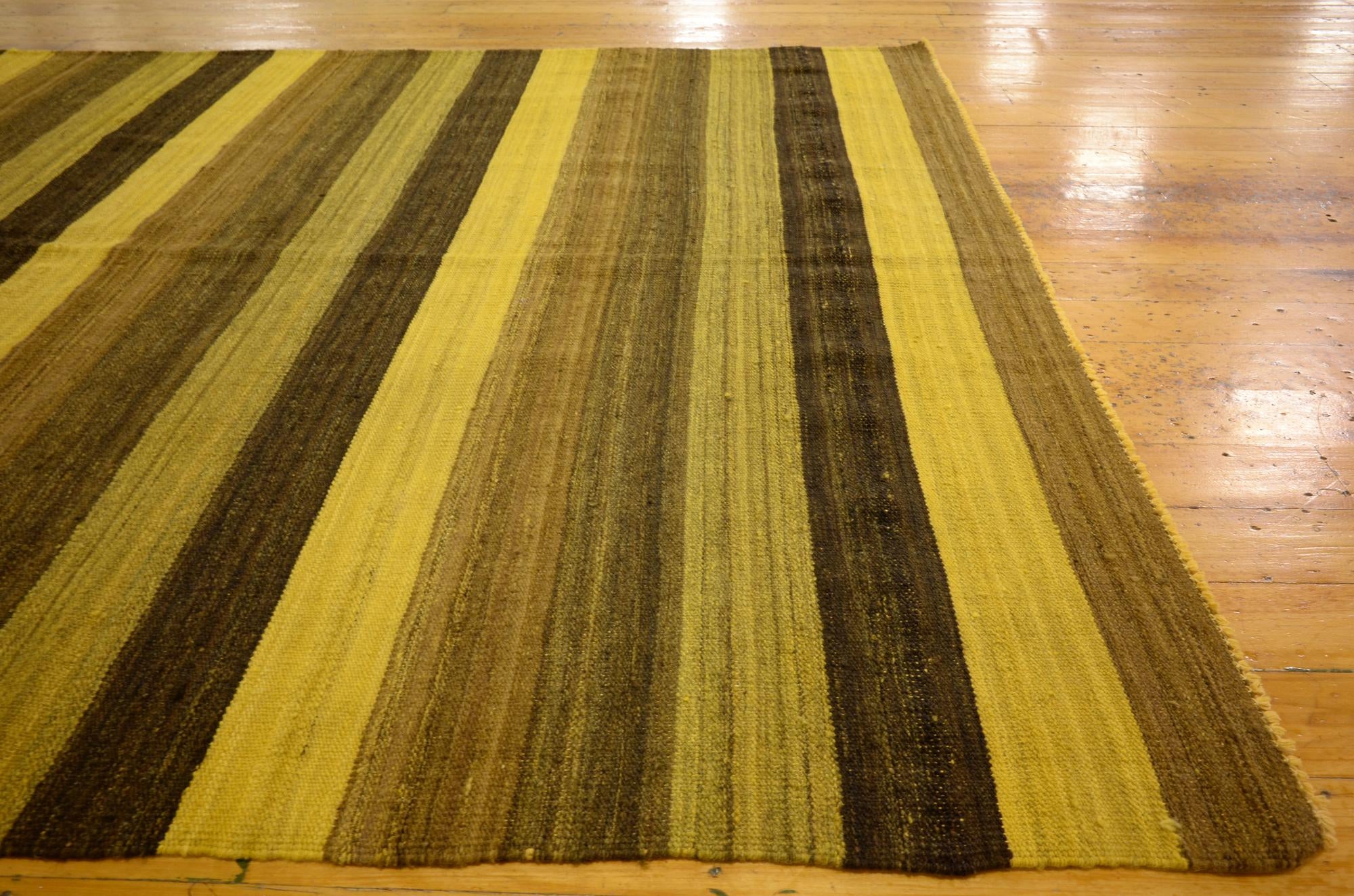 5' 3 x 6' 9 Hand Woven Kilim Afghan Wool Rug