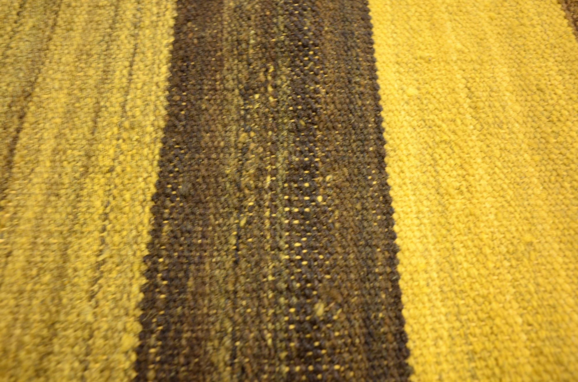 5' 3 x 6' 9 Hand Woven Kilim Afghan Wool Rug