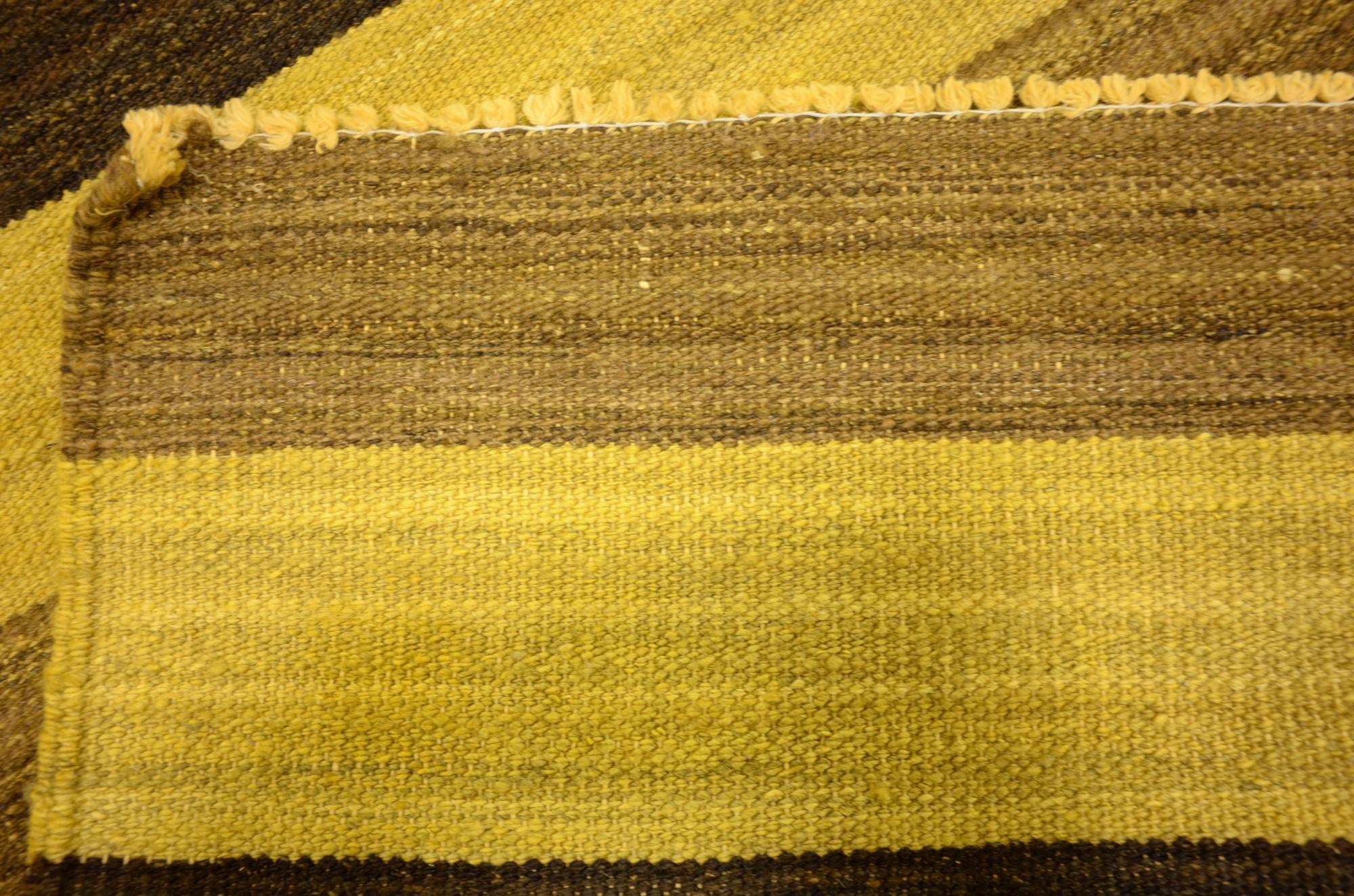 5' 3 x 6' 9 Hand Woven Kilim Afghan Wool Rug