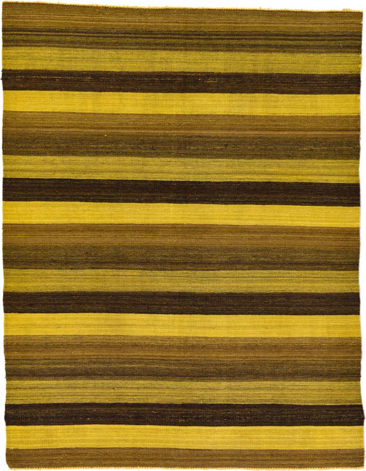 Detail image of 5' 3 x 6' 9 Hand Woven Kilim Afghan Wool Rug