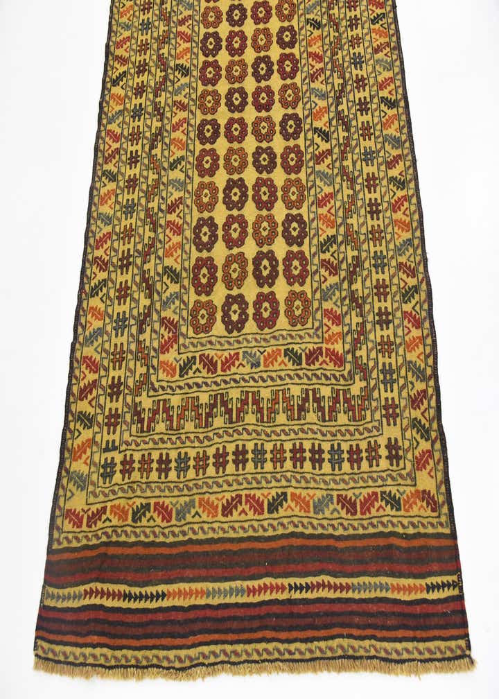 3' 10 x 6' 4 Hand Woven Kilim Afghan Wool Rug