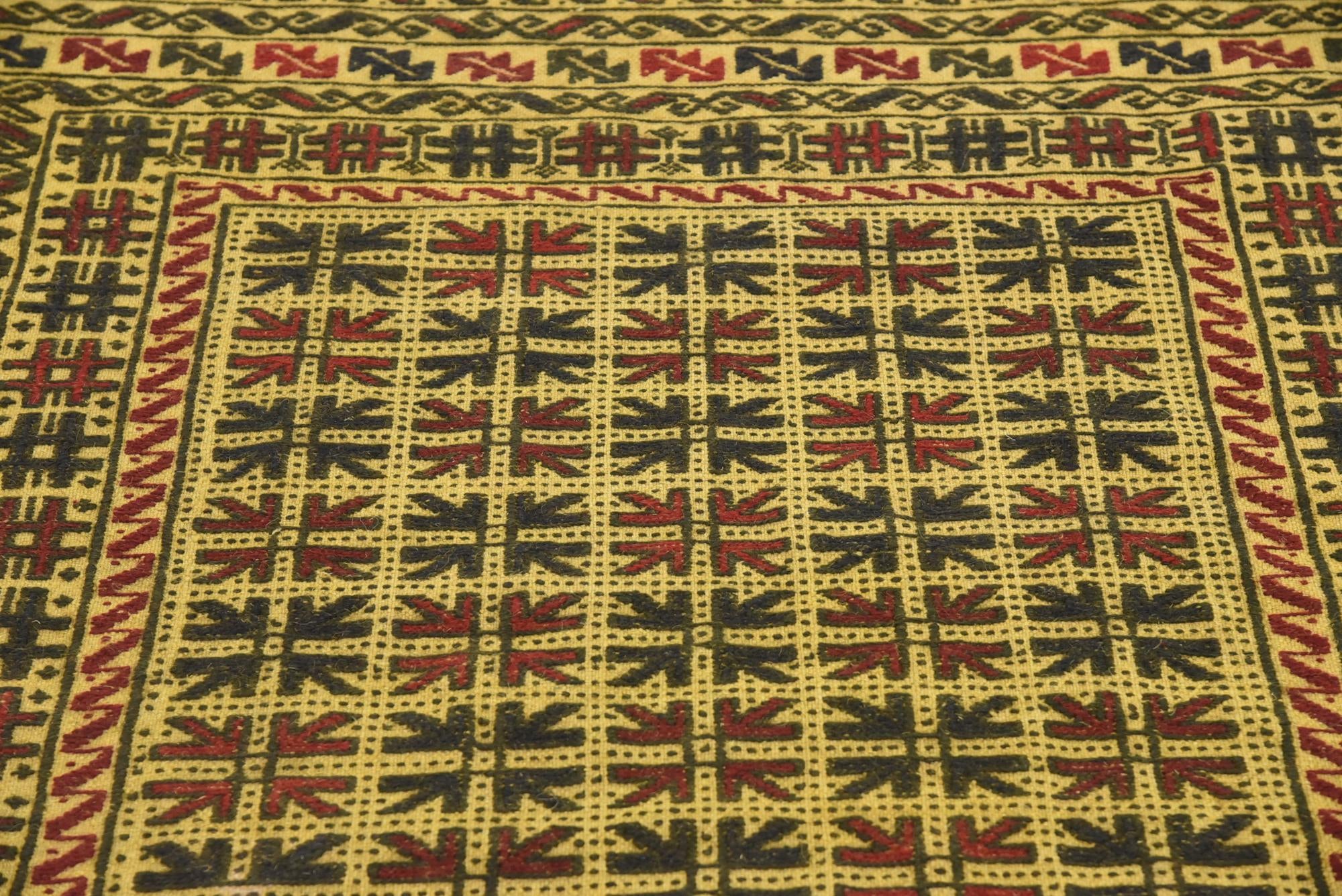 3' 10 x 6' Hand Woven Kilim Afghan Wool Rug