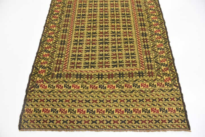 3' 10 x 6' Hand Woven Kilim Afghan Wool Rug