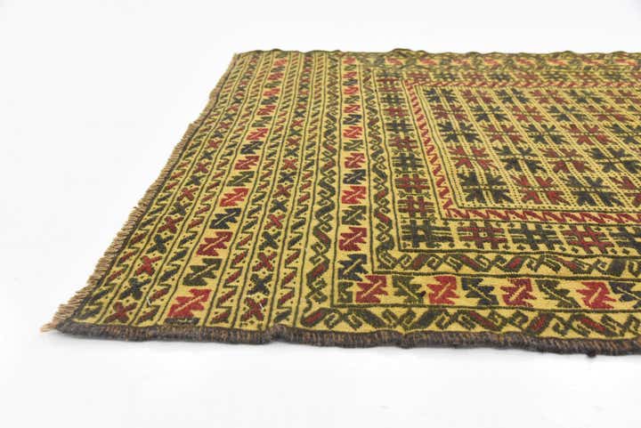 3' 10 x 6' Hand Woven Kilim Afghan Wool Rug