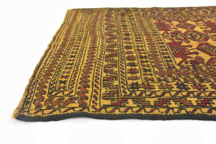 4' x 6' Hand Woven Kilim Afghan Wool Rug