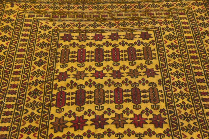 4' x 6' 5 Hand Woven Kilim Afghan Wool Rug