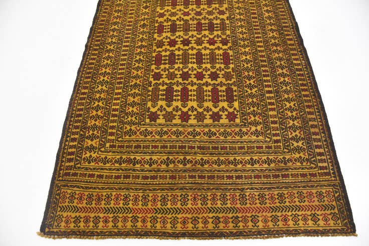 Detail image of 4' x 6' 5 Hand Woven Kilim Afghan Wool Rug