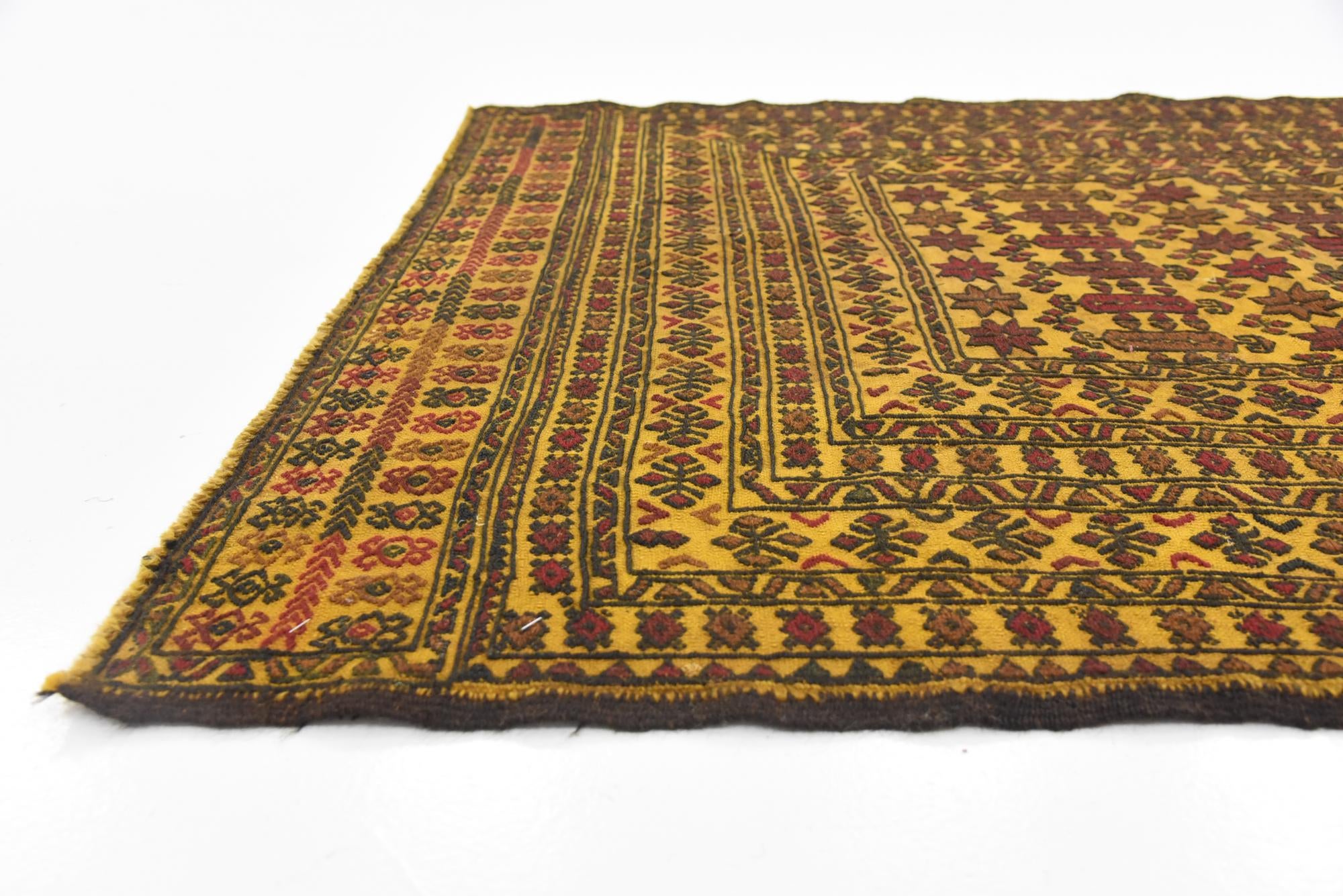 4' x 6' 5 Hand Woven Kilim Afghan Wool Rug