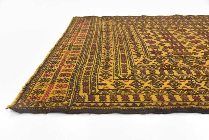 4' x 6' 5 Hand Woven Kilim Afghan Wool Rug