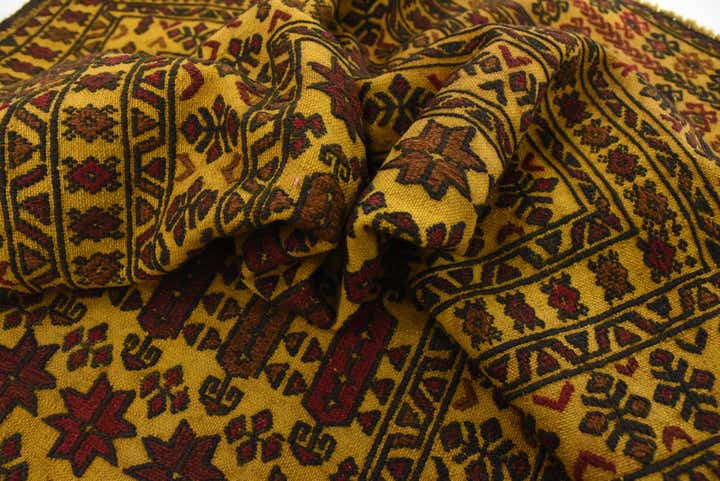 4' x 6' 5 Hand Woven Kilim Afghan Wool Rug