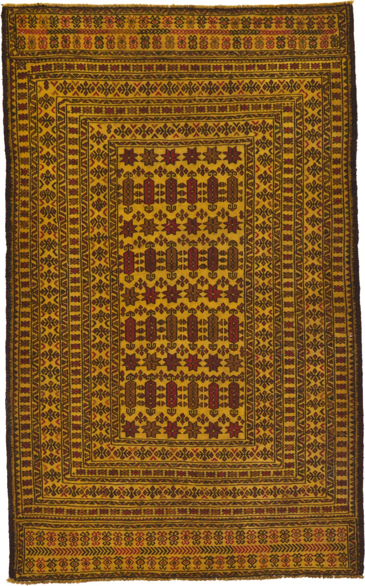 4' x 6' 5 Hand Woven Kilim Afghan Wool Rug