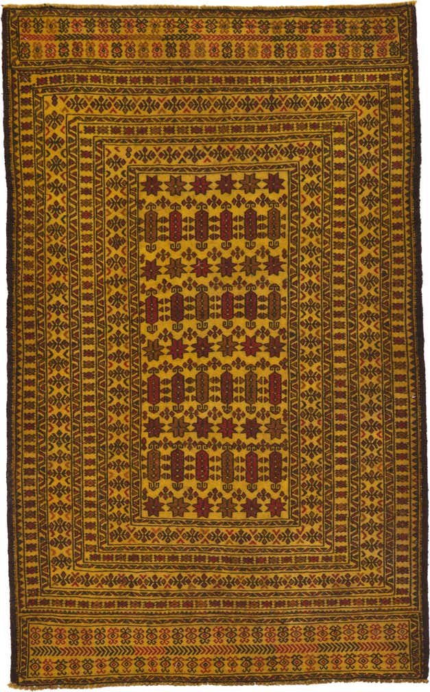 4' x 6' 5 Hand Woven Kilim Afghan Wool Rug
