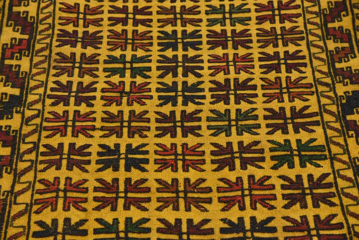 4' x 6' 7 Hand Woven Kilim Afghan Wool Rug
