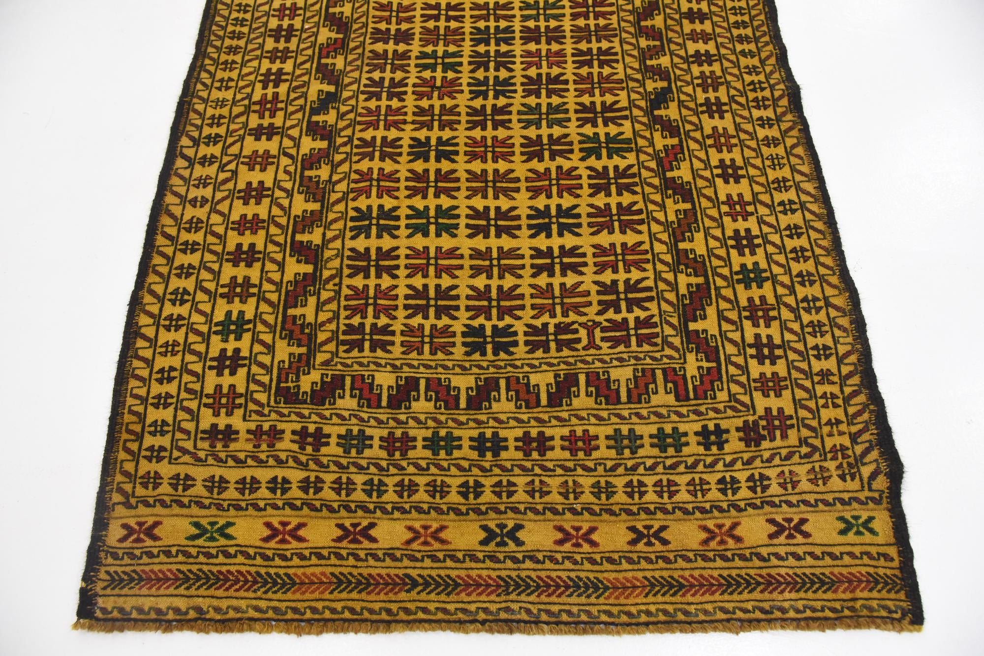 4' x 6' 7 Hand Woven Kilim Afghan Wool Rug