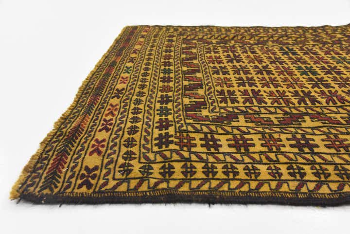 4' x 6' 7 Hand Woven Kilim Afghan Wool Rug