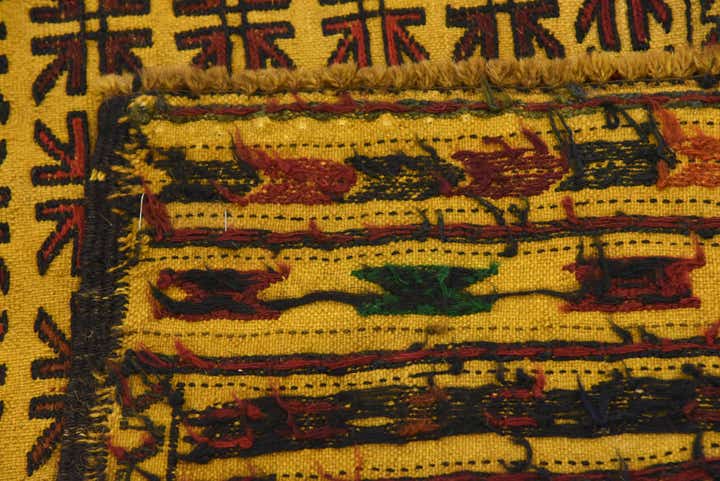 4' x 6' 7 Hand Woven Kilim Afghan Wool Rug