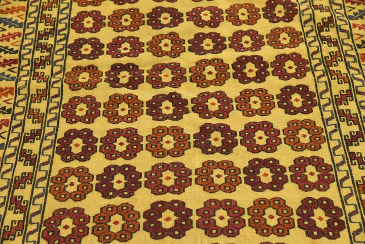 3' 8 x 6' Hand Woven Kilim Afghan Wool Rug
