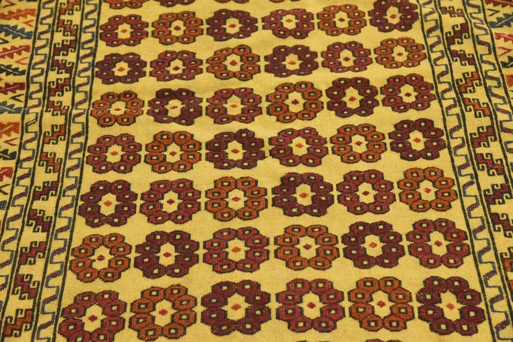 Detail image of 3' 8 x 6' Hand Woven Kilim Afghan Wool Rug