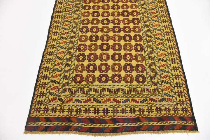 3' 8 x 6' Hand Woven Kilim Afghan Wool Rug