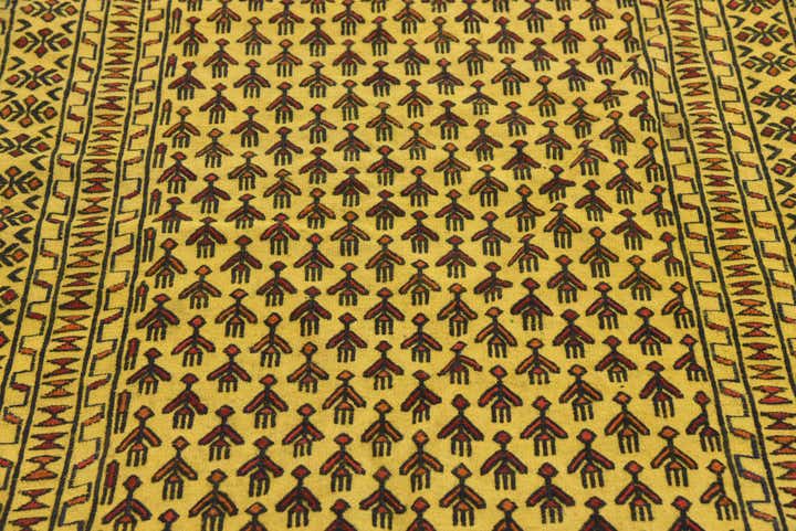 4' x 6' 2 Hand Woven Kilim Afghan Wool Rug