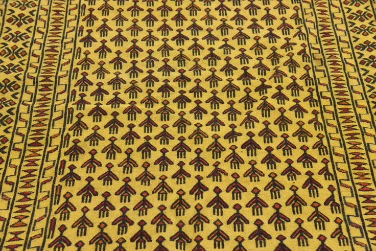 Detail image of 4' x 6' 2 Hand Woven Kilim Afghan Wool Rug