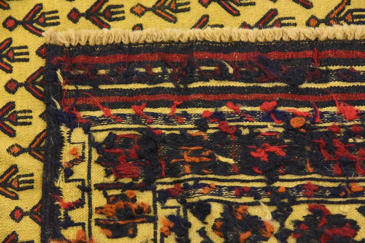 4' x 6' 2 Hand Woven Kilim Afghan Wool Rug
