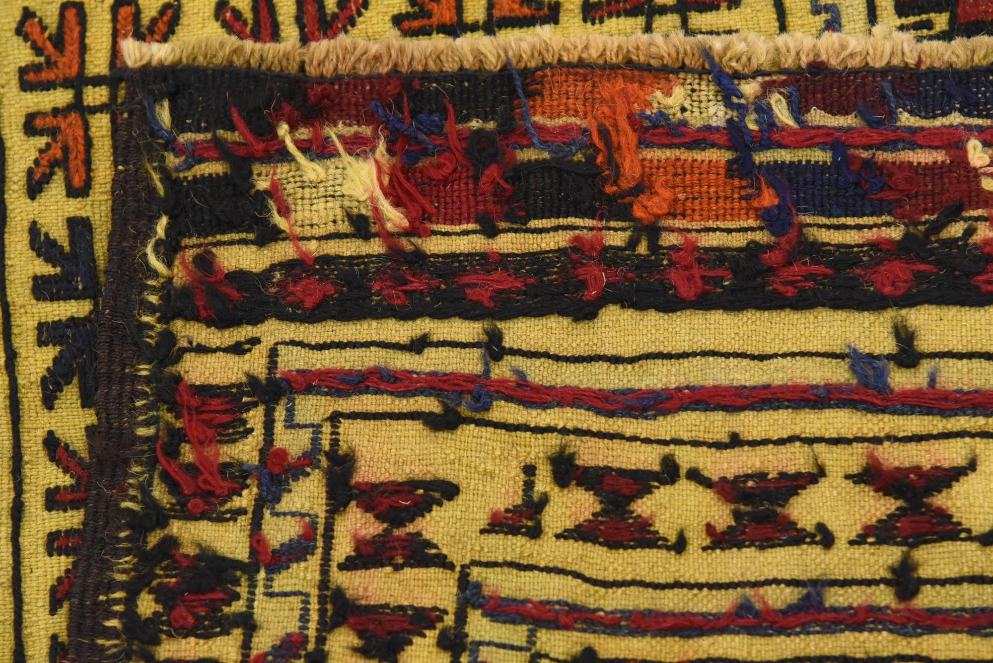 4' x 6' 2 Hand Woven Kilim Afghan Wool Rug