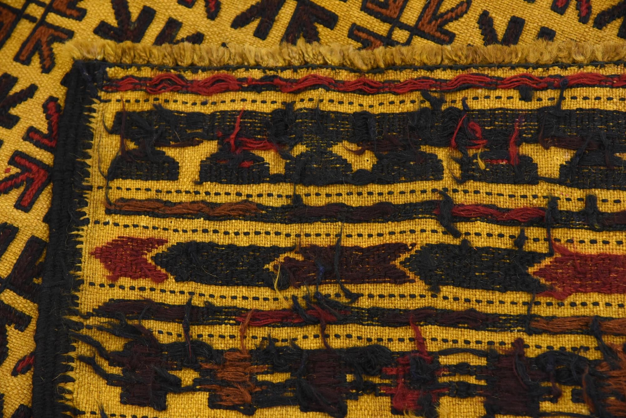 3' 10 x 6' 2 Hand Woven Kilim Afghan Wool Rug