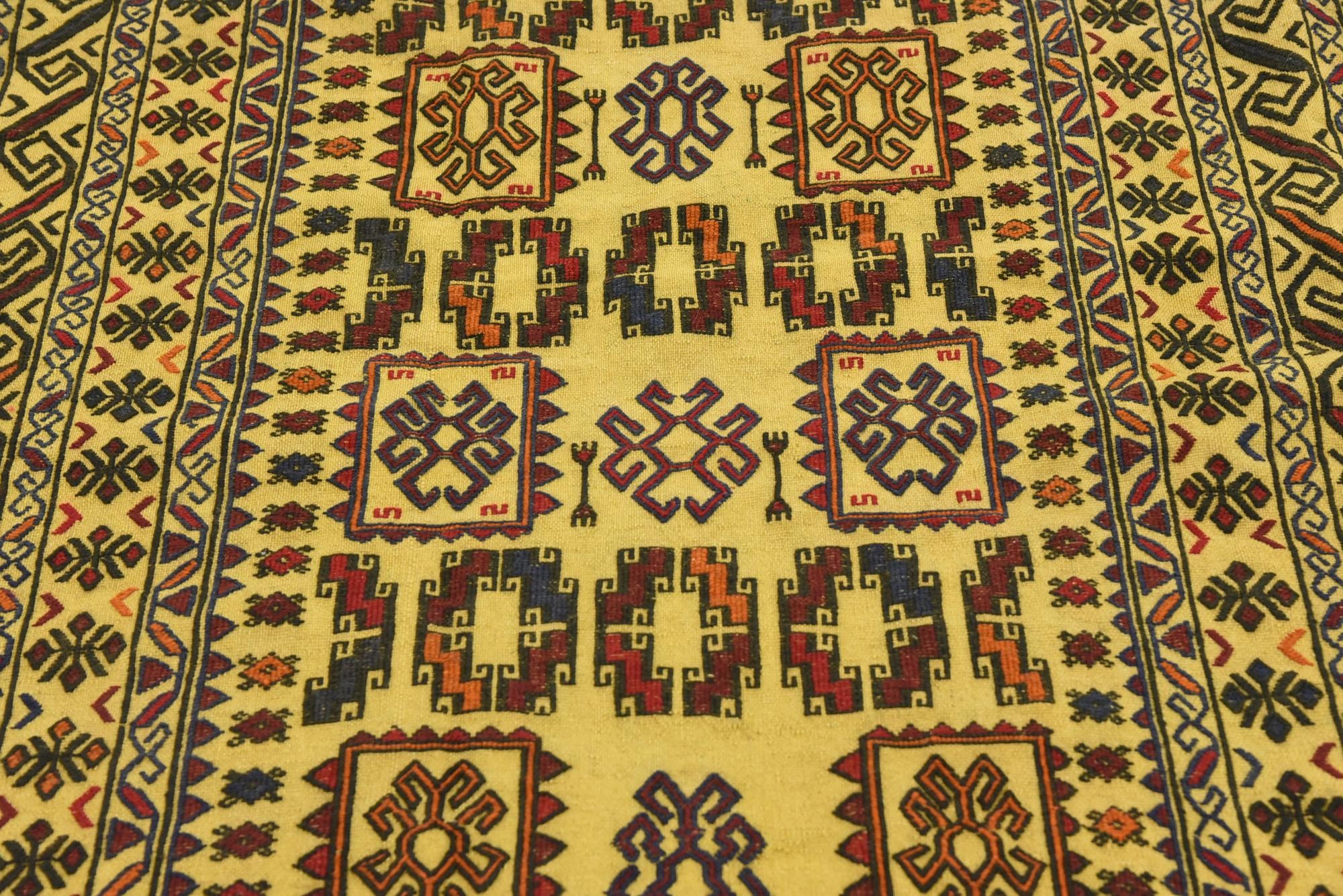 3' 10 x 6' Hand Woven Kilim Afghan Wool Rug