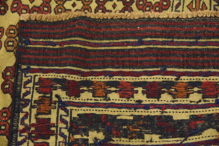 4' 3 x 6' 2 Hand Woven Kilim Afghan Wool Rug