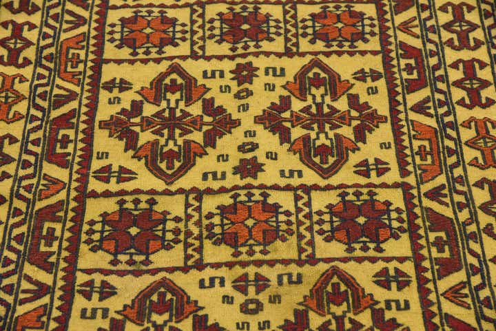 3' 10 x 6' 7 Hand Woven Kilim Afghan Wool Rug